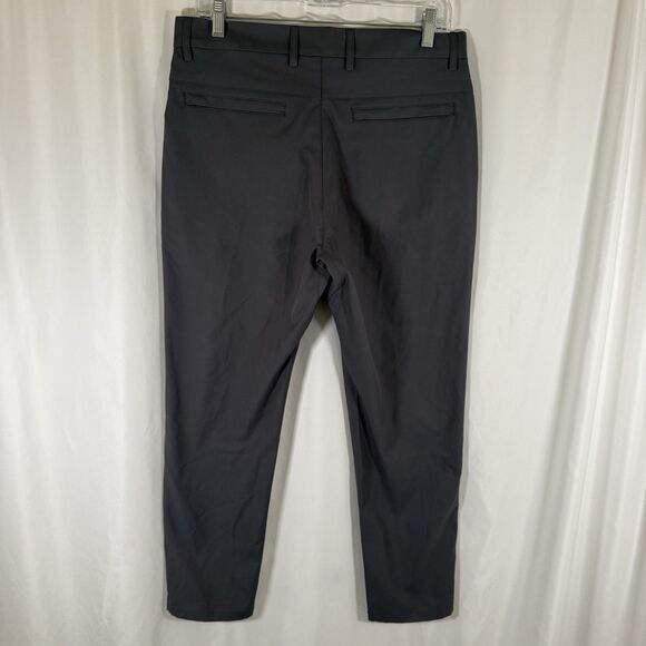 Marcus Pierce Pants Men's 31x28 Solid Grey Tech Feel Flat Front Pockets - Picture 7 of 9
